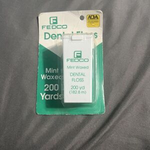 Fedco MINT Waxed Dental‎ Floss 200 yd  VINTAGE New NOS Prop
